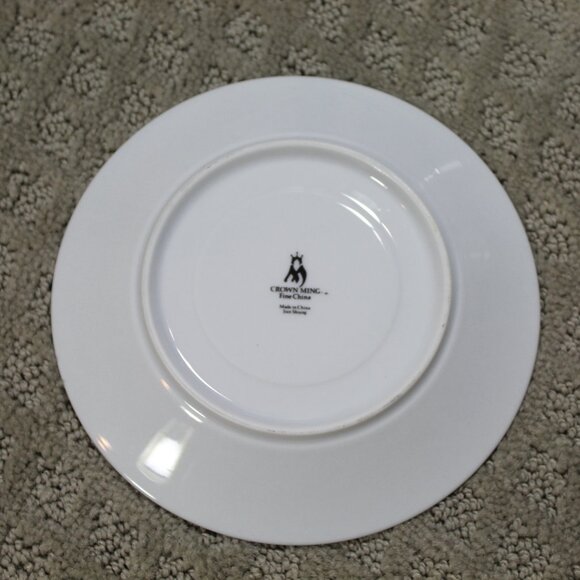 Set of 6 Crown Ming Fine China Jian Shiang 1112 Windsor Pattern 6" Saucers - Picture 2 of 3
